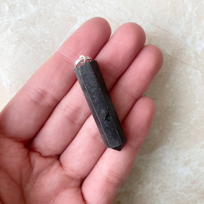 Black Tourmaline Point Pendant