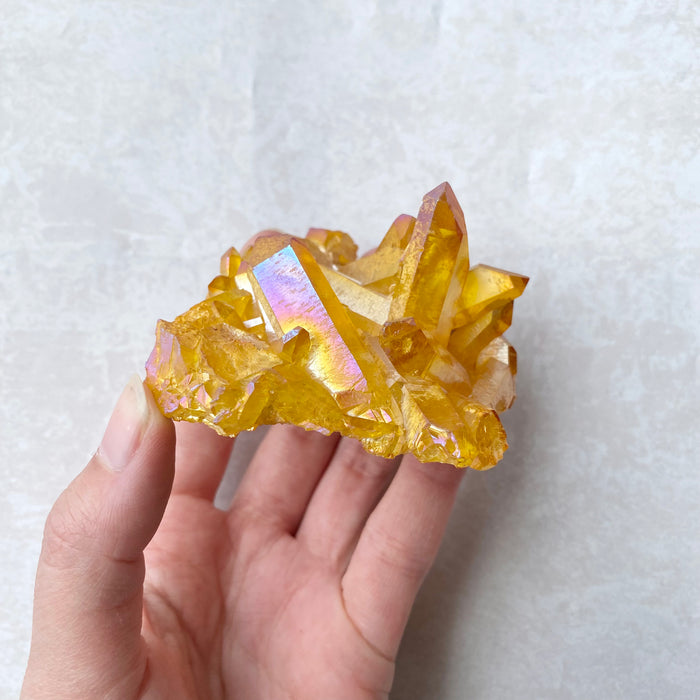 Orange Aura Quartz Cluster AQC36