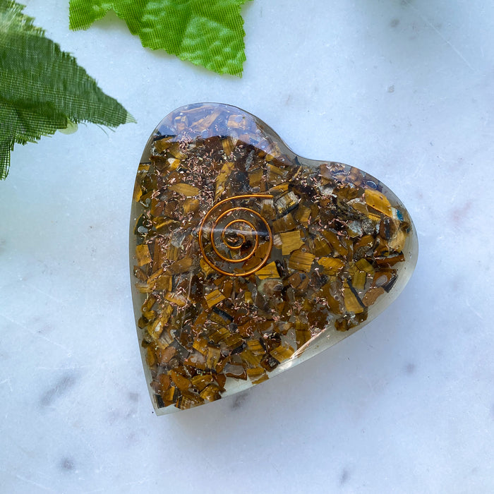 Orgonite Heart - Tigers Eye