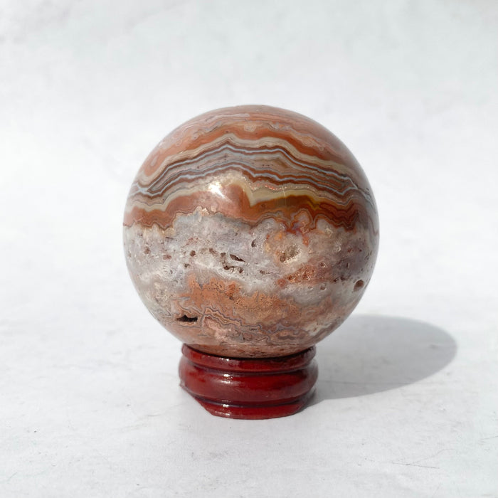 Pink Crazy Lace Agate Sphere CLA86