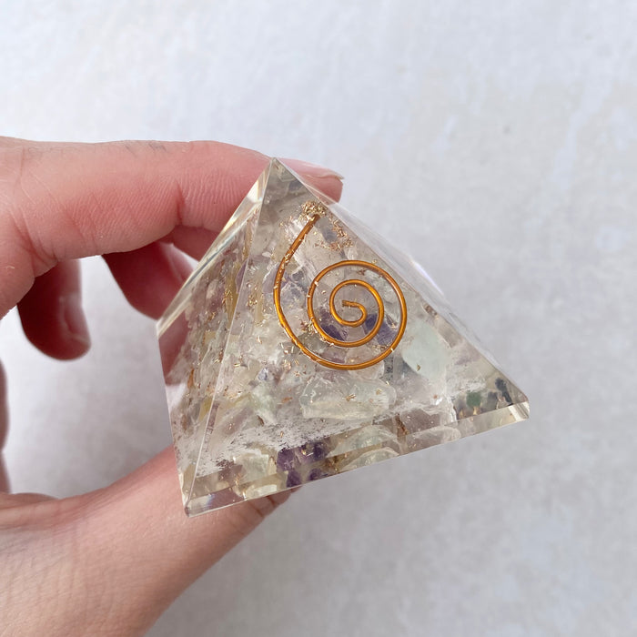 Orgonite Pyramid 4cm- Fluorite