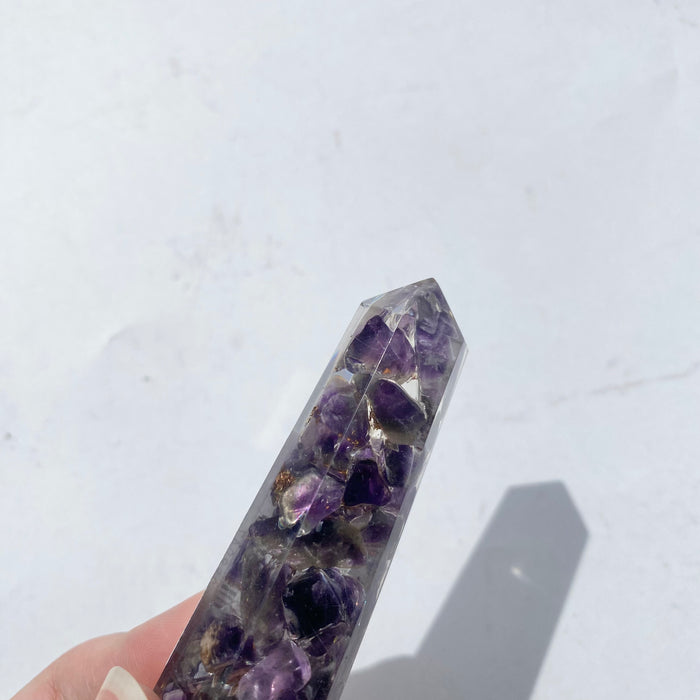 Orgonite Tower Generator Small - Amethyst