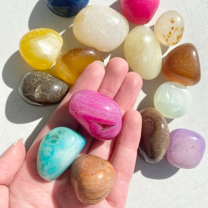 Mix Colored Agate Tumbled Stones