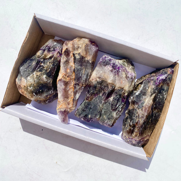 Chevron Amethyst Box - Raw