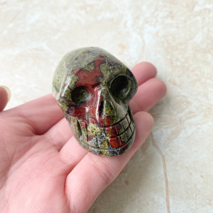 Dragon Blood Jasper Skull Medium- 1pc