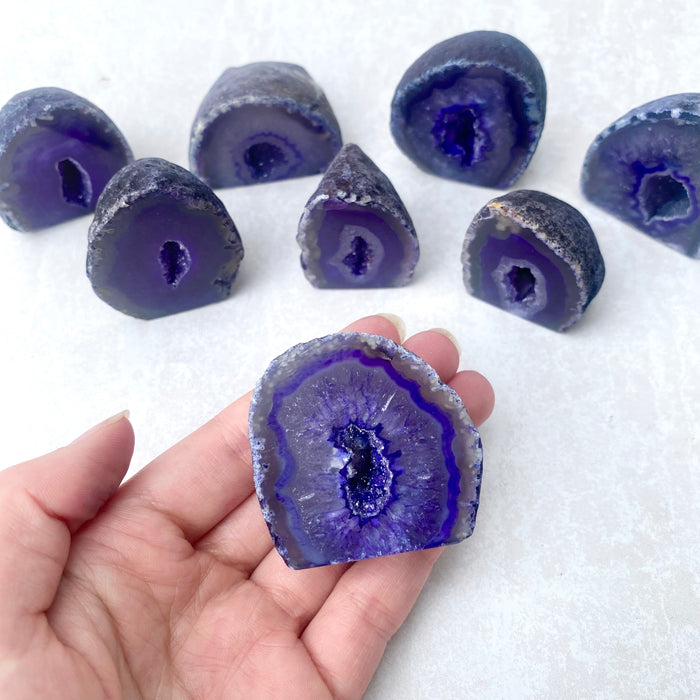 Purple Agate Standing Geode - Small 1pc