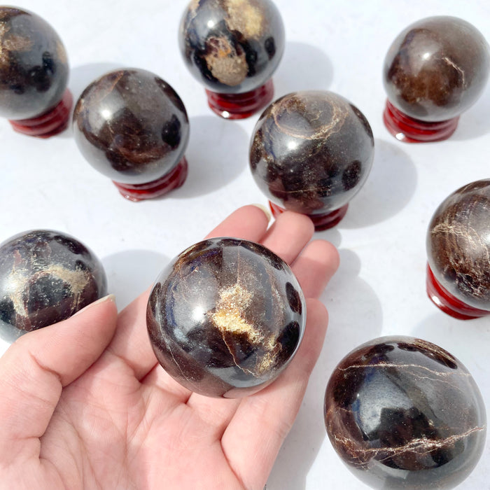 Garnet Sphere 4cm $48 - 1pc