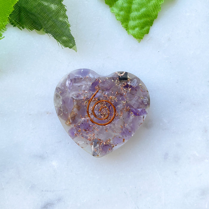 Orgonite Heart Small- Amethyst