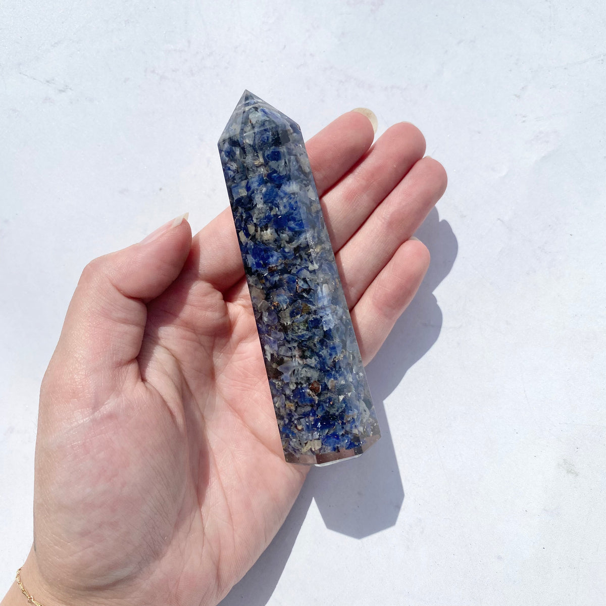 Orgonite Tower Medium - Sodalite * BOGO — Aus Crystals