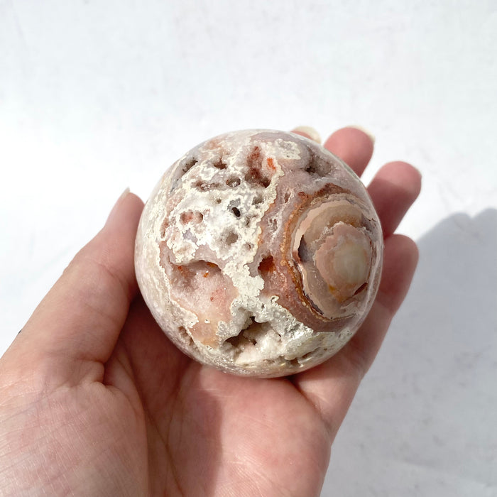 Pink Crazy Lace Agate Sphere CLA93