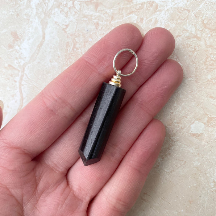 Black Onyx Point Pendant - 1pc