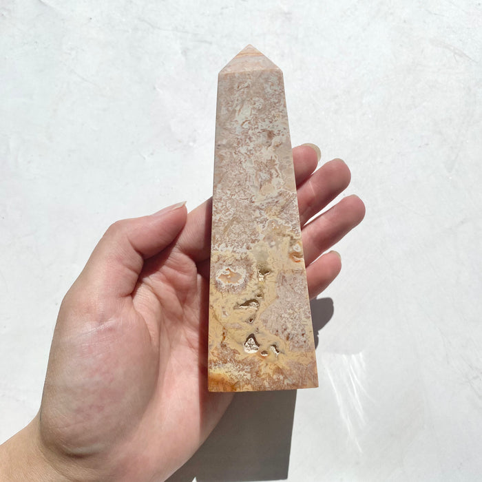 Pink Crazy Lace Agate Obelisk CLA47