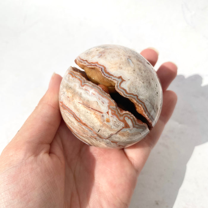 Pink Crazy Lace Agate Sphere CLA88