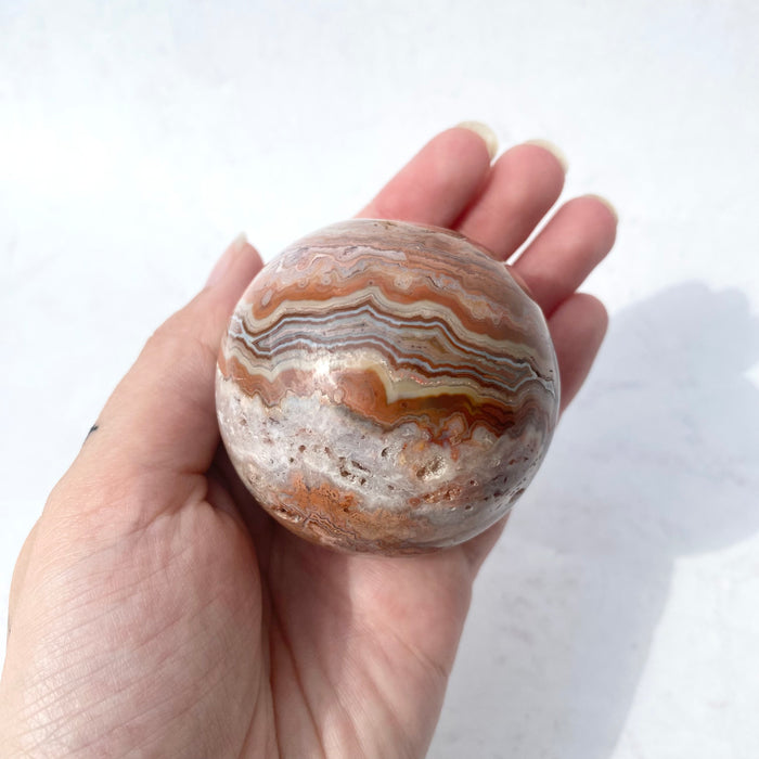 Pink Crazy Lace Agate Sphere CLA86