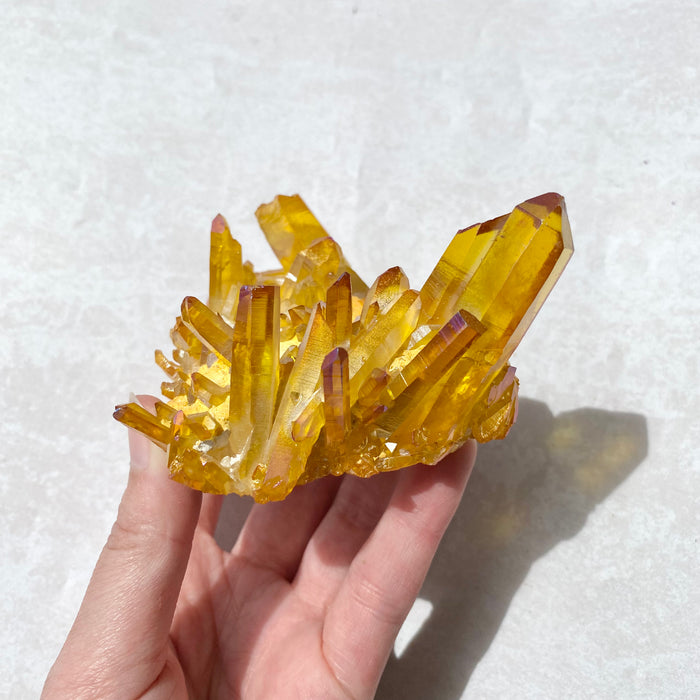 Orange Aura Quartz Cluster AQC32