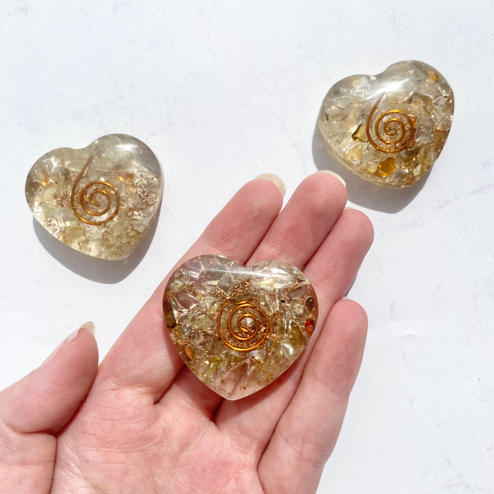 Orgonite Heart Small- Citrine